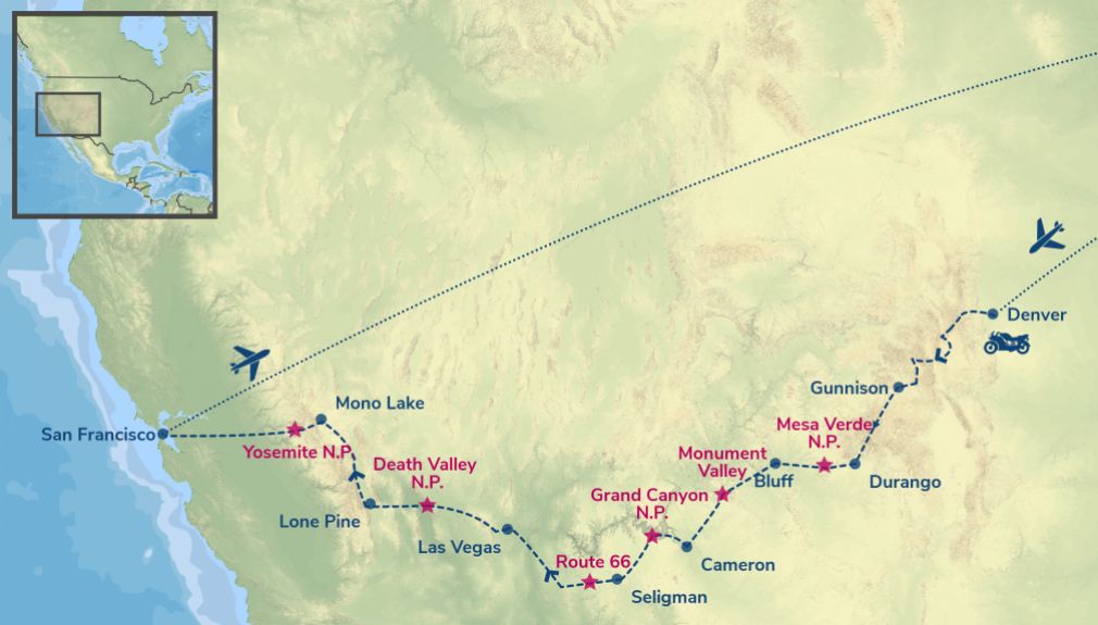Harley-Tour Big Sky Routing