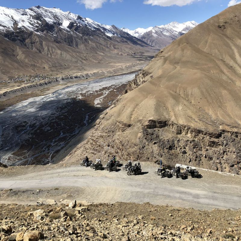 Enfield-Tour Himalaya Extreme himalaya, indien, motorrad, motorradreisen, touren, gruppenreise, rundfahrten, enfield, preiswert, günstig, Delhi, Pragpur, Bir, Jalori Pass, Gushaini, Sarahan, Nako, Tabo, Kaza, Chandra Valley, Rohtang Pass, Kunzum Pass, Keylong, Sural, Killar, Sach Pass