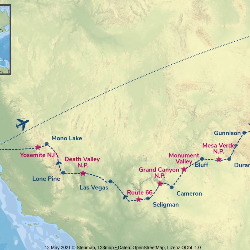 Harley-Tour Big Sky Routing