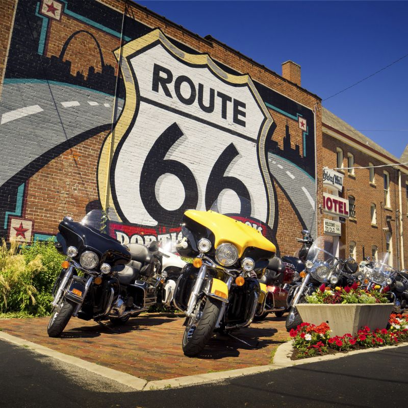 motorradreisen, gruppenreisen, geführt, usa, eaglerider, harley davidson, chicago, route 66, grand canyon, las vegas, los angeles, seligman, kingman, oatman, milwaukee, oklahoma, santa fe, gallup, 