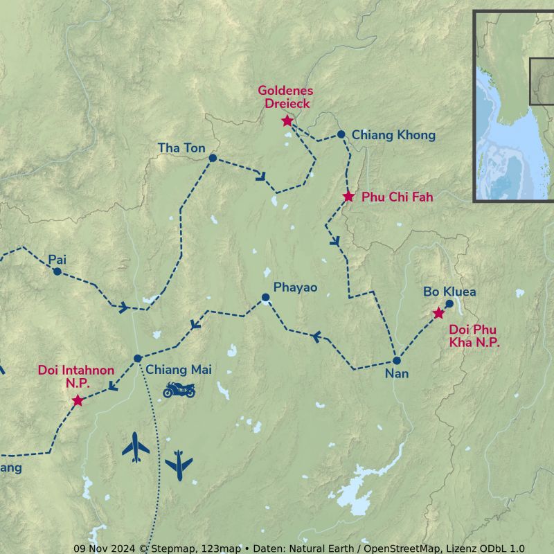 Motorradreisen, Motorradtouren, thailand, gruppenreisen, geführt, chiang mai, Samoeng, mai sariang, doi intahnon, mae hong son, soppong, phayao, bo kluea, phu chi fa, mae sei, mekong, burma, thaton, doi ankhang