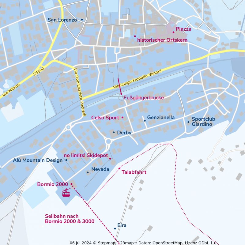 Bormio Ortskarte italien, bormio, Santa Caterina - Valdidentro, livigno, snowboard reisen, skiurlaub, berlin bus, busreisen, gruppenreisen, skireisen, sporthotel, kinder ski, sportclub, skihütte, preiswert, familienreisen