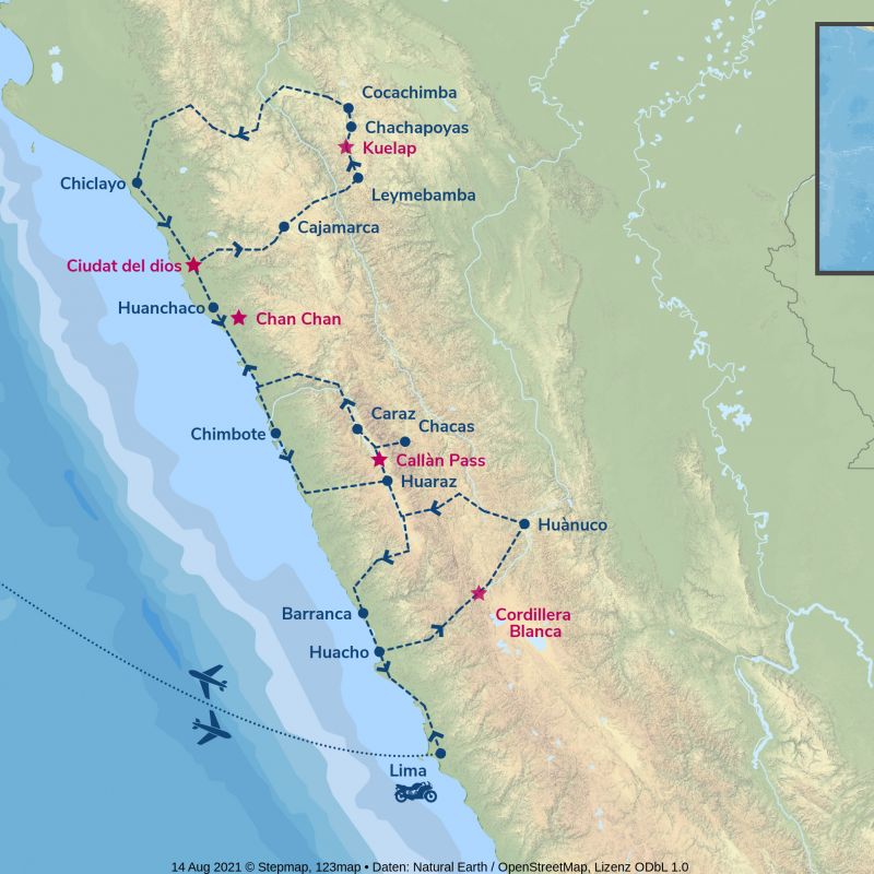 Der Norden Perus - Routing